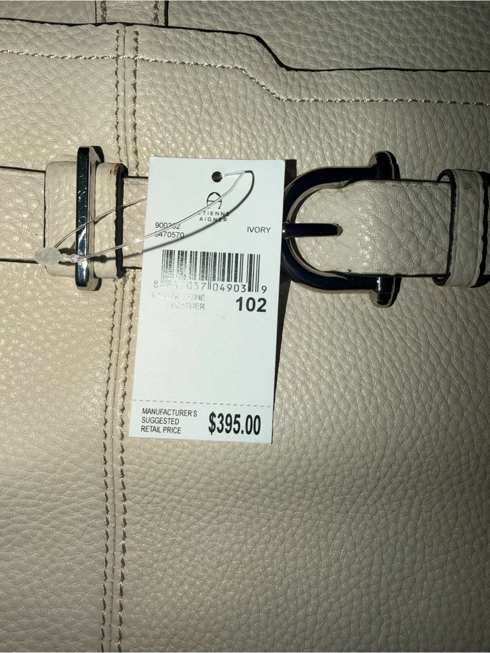 Men's Tan Leather-Trim Tote Bag - Unbranded